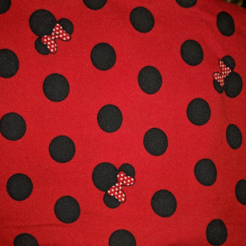 💚LuLaRoe red with black polka dot minnie mouse TC